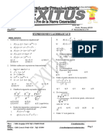 Expresiones Algebraias I, 3 Secundaria 4