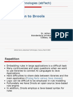 Introduction To Drools: Dr. Adrian Giurca Brandenburg University of Technology Cottbus, Germany