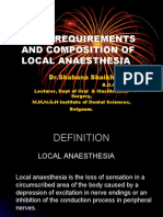 Ideal Requirements and Composition of Local Anaesthesia