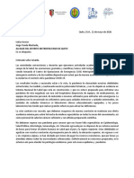 Carta Al Alcalde de Quito