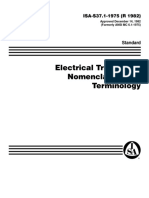 Electrical Transducer Nomenclature and Terminology: ISA-S37.1-1975 (R 1982)