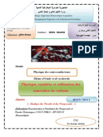 Physique, Synthèse Et Utilisation Des Nanotubes de Carbone