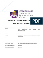 Laboratory Report Experiment 5 CHM476