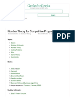 Number Theory For Competitive Programming - GeeksforGeeks