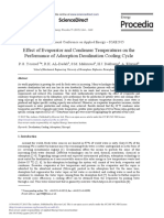 Effect of Evaporator and Condenser Temperatures On The Performance of Adsorption Desalination Cooling Cycle PDF