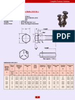 High Strength Friction Grip Bolts (10.9 GR.) : Dimensions HSFG Bolt