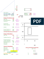 Design of Cantilever Slab:: Area of The Footing R