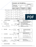 Formulario de Estadística Descriptiva