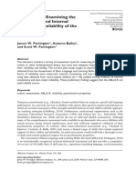 A Pilot Study Examining The Test-Retest and Internal Consistency Reliability of The Ablls-R