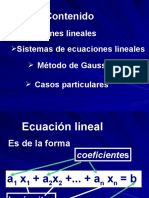 Sistemas de Ecuaciones Lineales