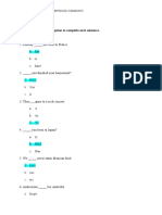 Choose The Appropriate Option To Complete Each Sentence.: Quiz 1: Present Perfect