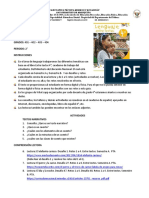 Guía de Trabajo 1 Español 4° Segundo Periodo