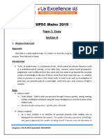 UPSC Mains 2019: Paper 1-Essay Section-A