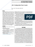 A Central Incisor With 4 Independent Root Canals: A Case Report