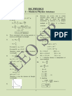 Isc Physics Prelim 1 - Modern Physics: (Solutions)