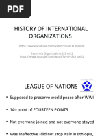 History of International Organizations