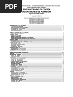 Preguntas Admision Filosofia Por Temas