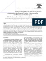 Methanolysis of Polyethylene Terephthalate (PET) in The Presence