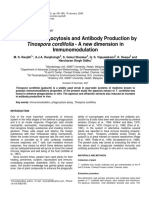 Tinospora Cordifolia: Enhanced Phagocytosis and Antibody Production by - A New Dimension in Immunomodulation