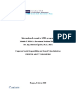 International Executive MBA Program: Module X 3BS313A Investment Decision Making Doc. Ing. Miroslav Špaček, PH.D., MBA