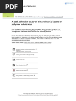 A Peel Adhesion Study of Electroless Cu Layers On Polymer Substrates PDF