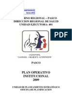 Plan Operativo Institucional 2009