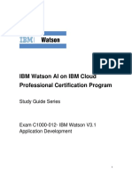 IBM Watson AI On IBM Cloud Professional Certification Program