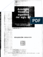 Antologia Filosofica Argentina Del Siglo XX PDF