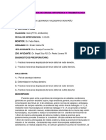 Nota Quirurgica de Cirugia Ortopedica y Traumatologia Sebastian Valdespino