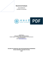 Numerical Analysis: LECTURER: Prof. SUN Heming