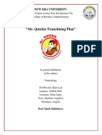 Mr. Quickie Franchising Plan