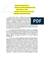 Plan de Recuperación MATERIA DE 3º de ESO (Alumnado Que Cursa 4º ESO) V 1.0 (15 de Mayo Al 15 de Junio)