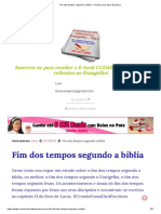 Fim Dos Tempos Segundo A Bíblia - Crendo Como Diz A Escritura PDF