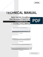 Technical Manual: Split Unit Air Conditioner Wall Mounted P/QS/PS Series - Cooling Only (50Hz)