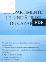 Compartimentele Unitatilor de Cazare