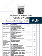 Munshiram Manoharlal Publishers Pvt. LTD.: Buddhism and Buddhist Studies Checklist/Order Form