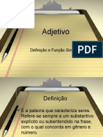 Adjetivos Definição e Função Sintática