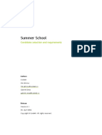 Summer School: Candidate Selection and Requirements