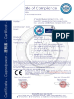 Certificate of Compliance: Certificate's Holder: Jinan Biobase Biotech Co., LTD