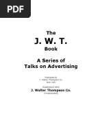 The Book A Series of Talks On Advertising: J. Walter Thompson Co