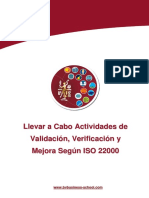 UC Llevar Cabo Actividades Validacion Verificacion Mejora Segun ISO 22000 PDF