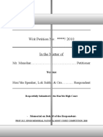 Law School BHU - Memorial Respondent