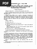 Amendment No. 1 May 1988 Is: 778-1984 Specification For Copper Alloy Gate, Globe and Check Valves For