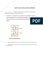 2.1.7 To Explain The Need For Cache Memory and Its Classification