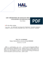 Méthode de Dosage Des Vitamines Hydrosolubles PDF