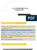 Proceso Metodológico de La Planificación