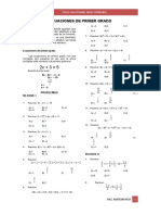 ECUACIONES DE PRIMER GRADO Primaria