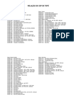 Relação de Cep de Tefé-Am