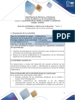 Guía de Actividades y Rúbrica de Evaluación - Unidad 1 - Tarea 2 - Configuración de La Red de Suministro