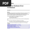 Windows Hardware Error Architecture